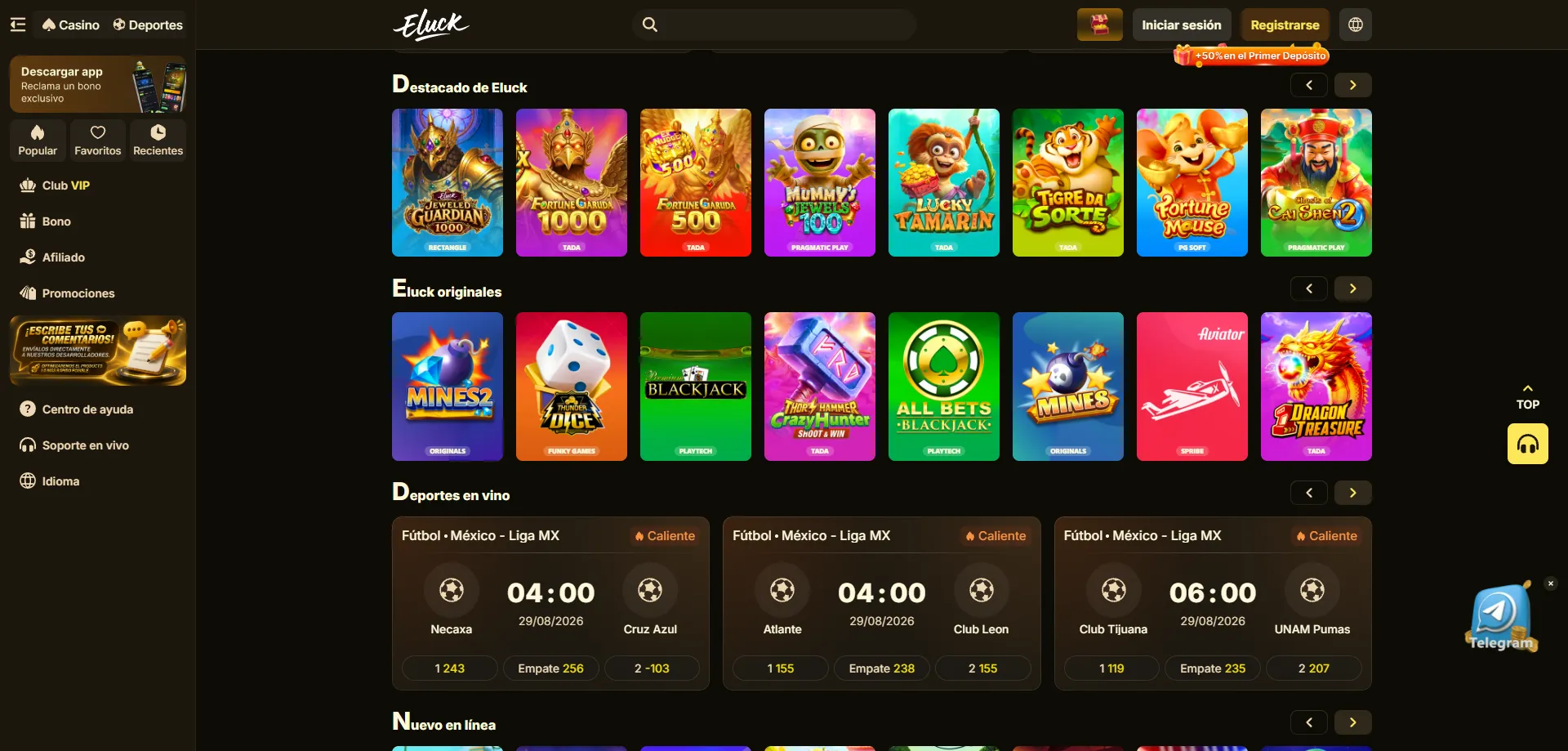 Tragamonedas populares disponibles en Eluck Casino en línea
